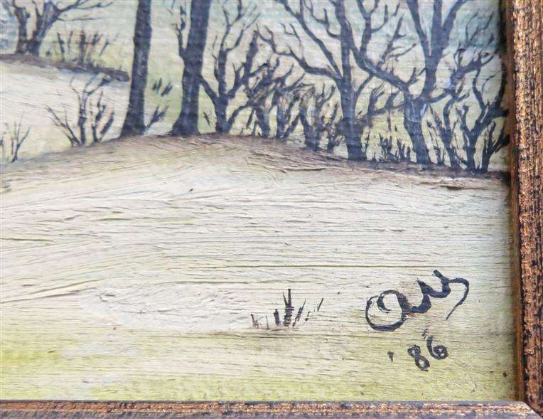 Original Painting in Chunky Wood Frame +- 305mm x 270mm with Frame - see pics