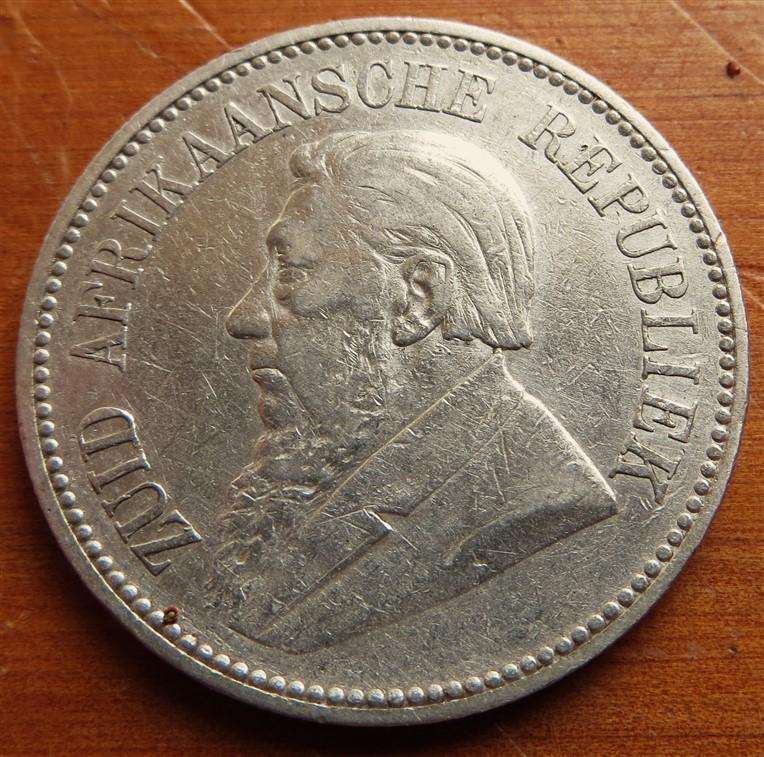 1893 ZAR 2/6 Shillings Half Crown 0.925 Silver Scarce - Details - Cleaned???