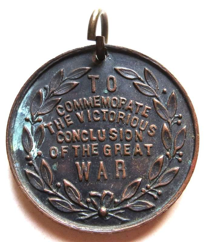 1919 Conclusion of the Great War WW1 PEACE Medallion