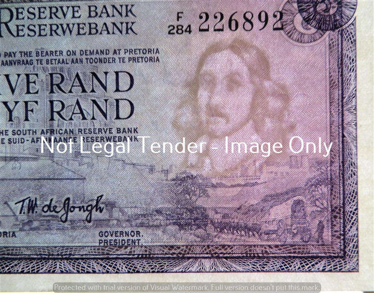 2 x T.W De Jongh R5 Notes F prefix - bid per note