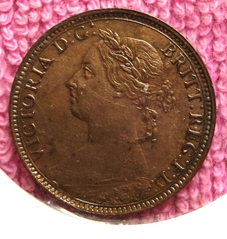 1893 GB Victoria Farthing - Young Head