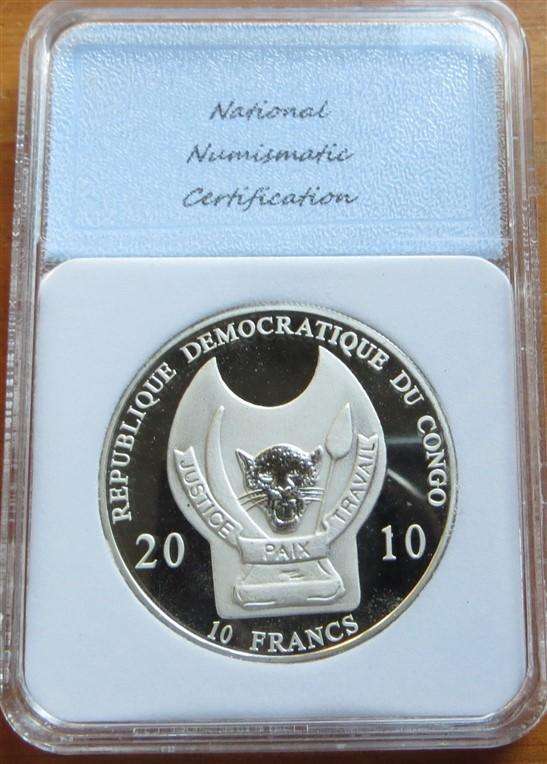 2010 Congo - Centurion Warrior - 10 Fr - PF70 DCAM