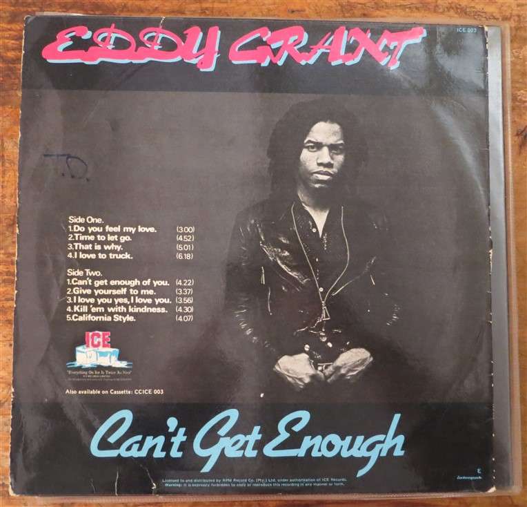 Eddy Grant - Can't Get Enough - Vinyl LP - VG