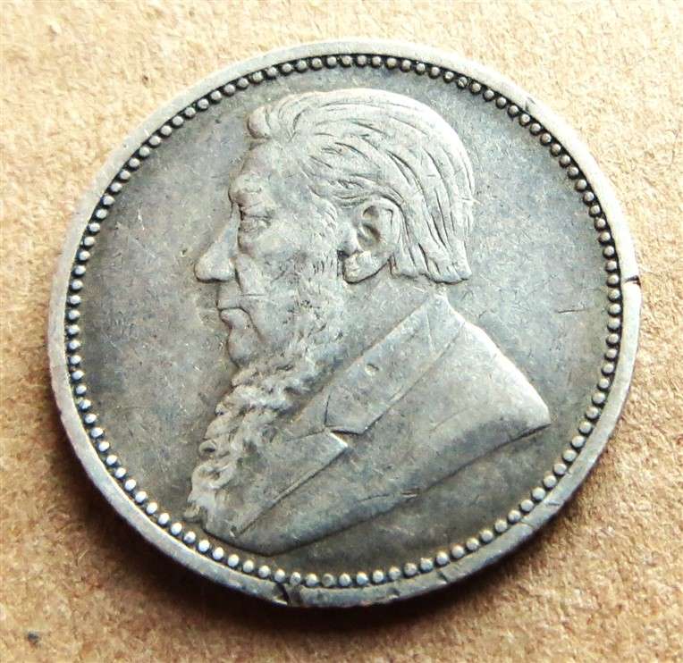 ZAR 1895 Sixpence 6d Silver
