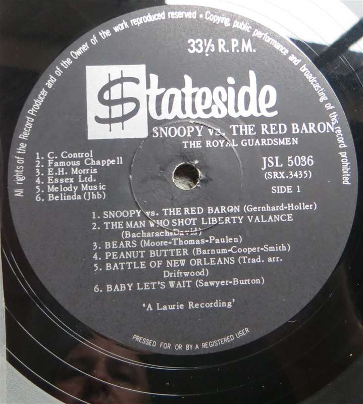 Snoopy vs The Red Baron Vintage Vinyl LP The Royal Guardsmen - VG/VG+