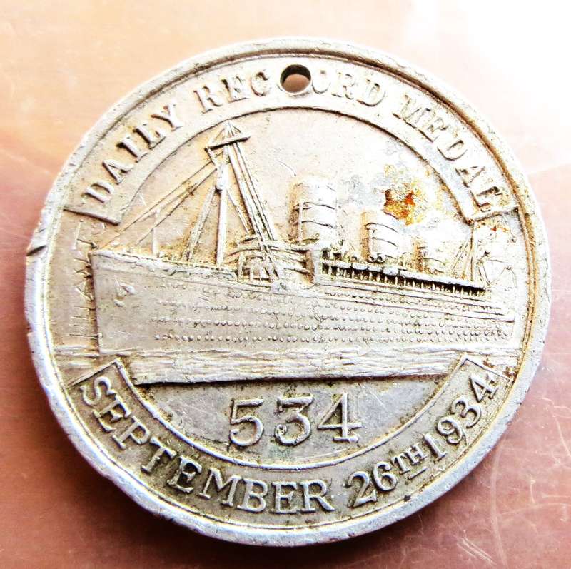 Daily Record Medal - Scarce - 1934 Medallion