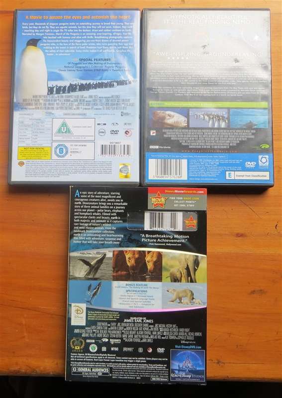 3 x Wild Life Documentary DVD's - 1 Bid for All