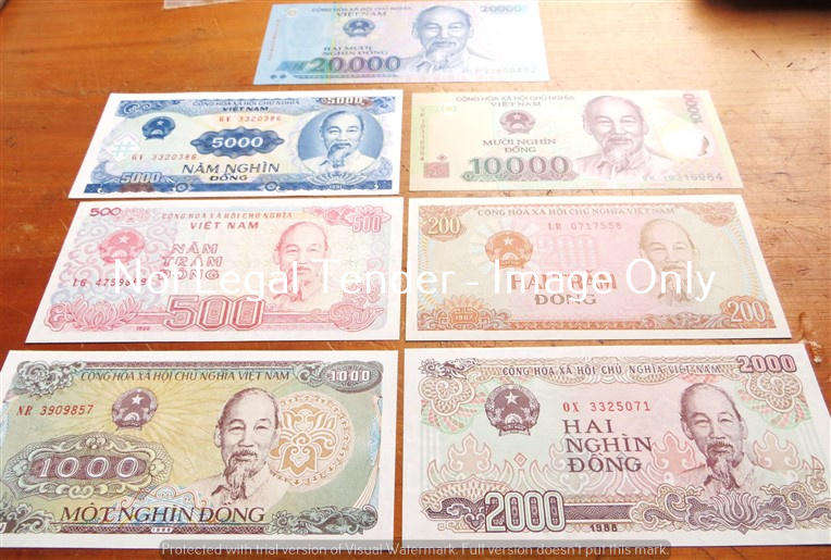Vietnam Note Set 200 to 20000 Dong - Condition - 1 bid for All
