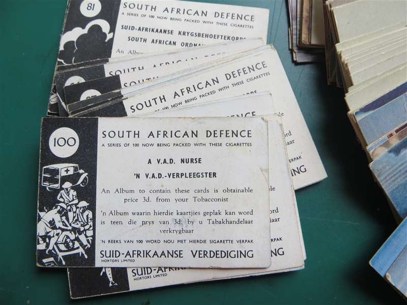 South African Defence Cigarette Cards No. 1 to 100