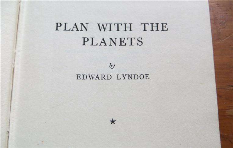 1949 - Plan with the Planets - Edward Lyndoe