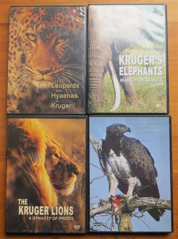 4 x Kruger Park Documentary DVD's - 1 Bid for All