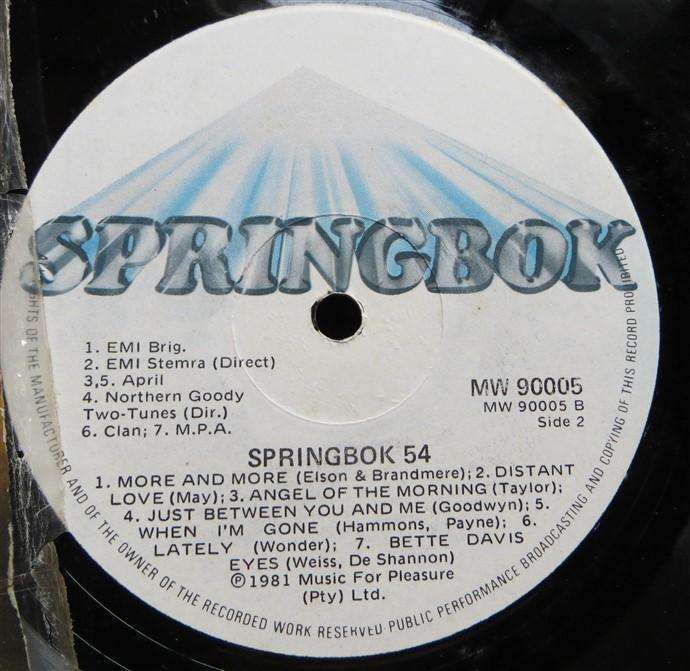 Vintage LP - Springbok 54