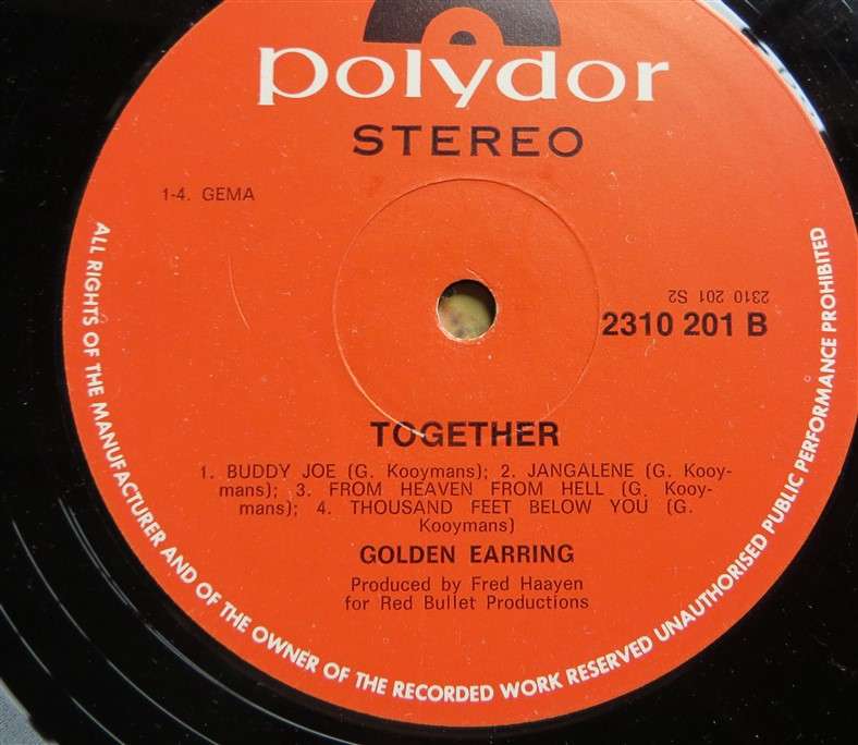 Golden Earring - together - Vintage LP - VG - Cover G