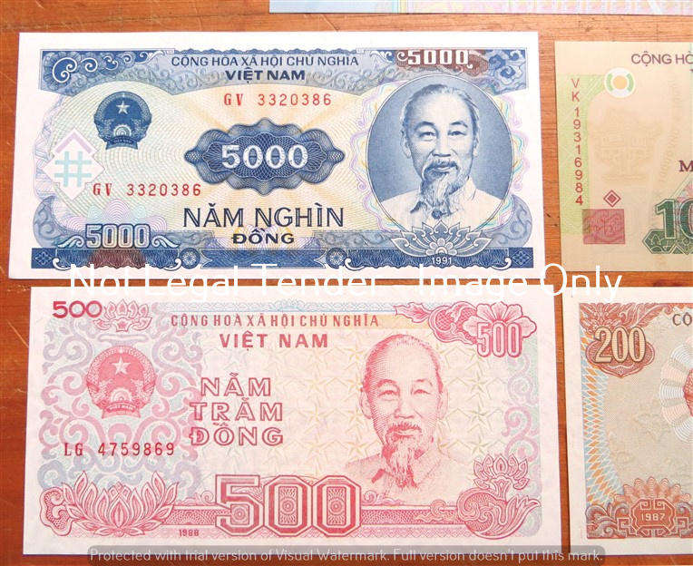 Vietnam Note Set 200 to 20000 Dong - Condition - 1 bid for All