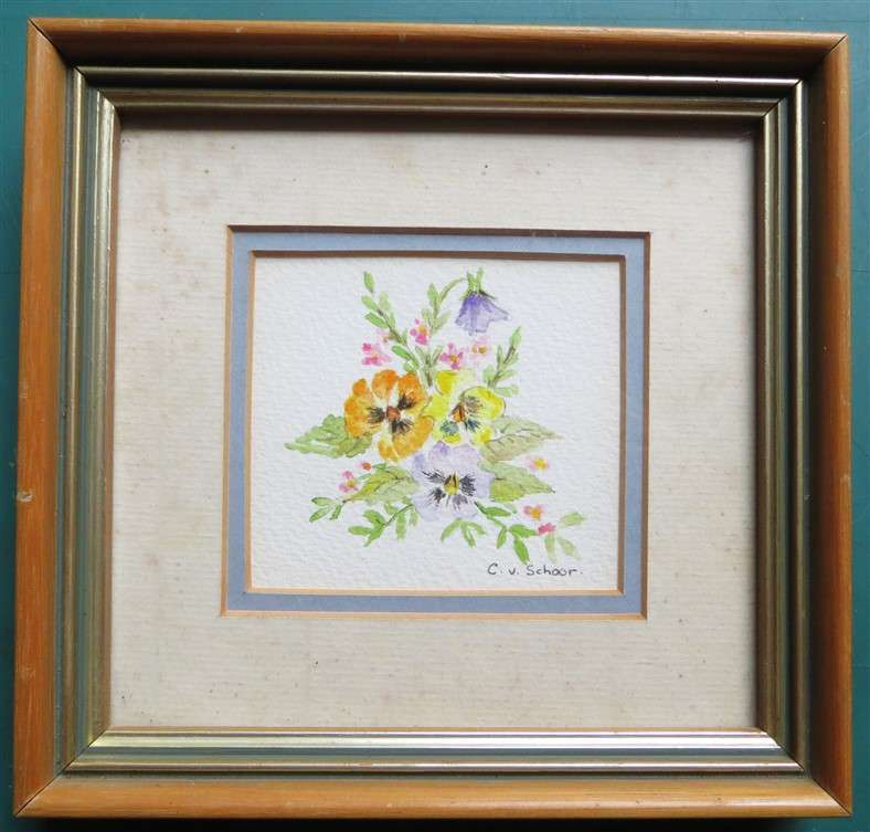 Original C.V Schoor - Framed Watercolour Painting