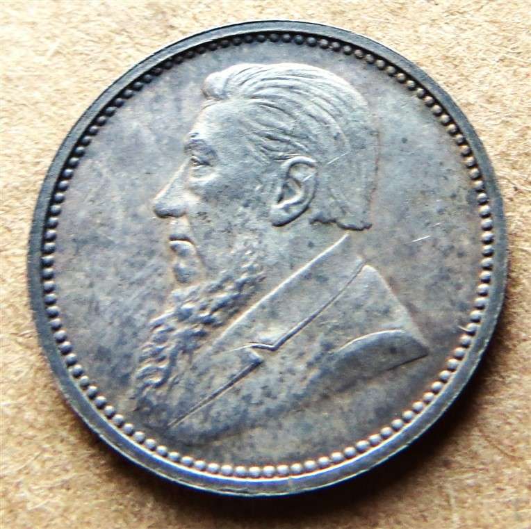 ZAR 1893 Three Pence 3d Silver