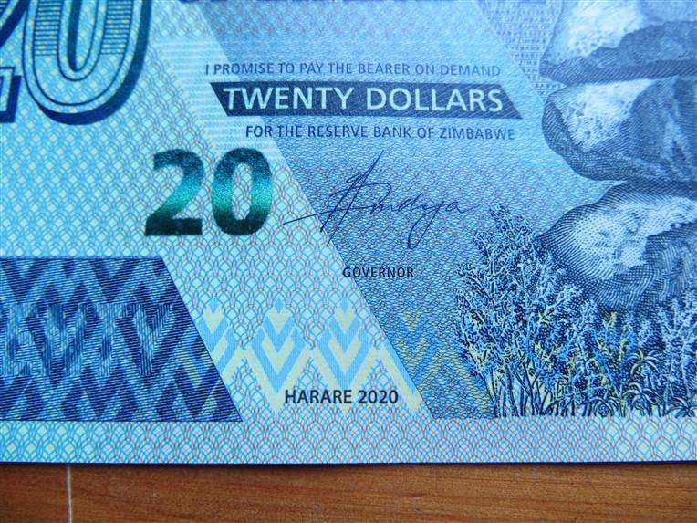 2 x Consecutive Reserve Bank of Zimbabwe - $20 Dollars - Harare 2020