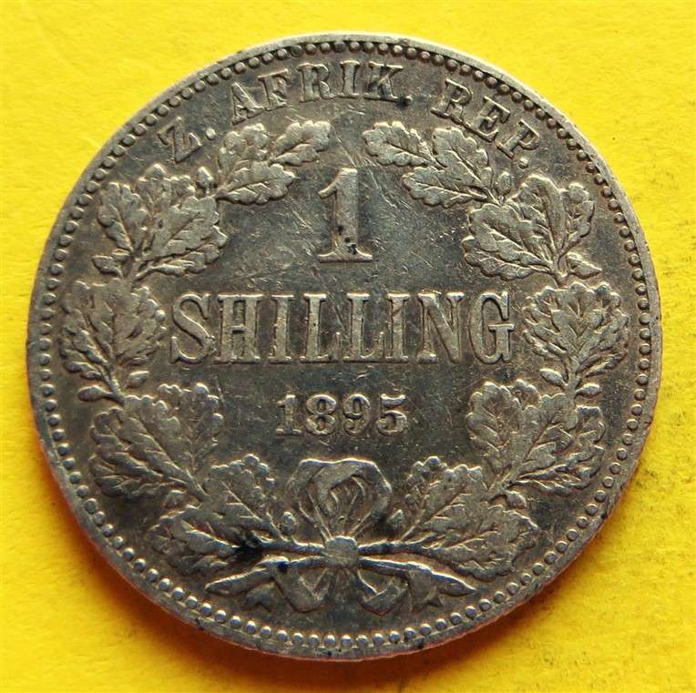 1895 ZAR 0.925 Silver 1/ Shilling Coin
