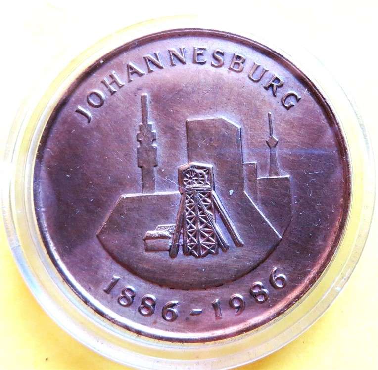 1986 Johannesburg Centenary Crown Size Medallion