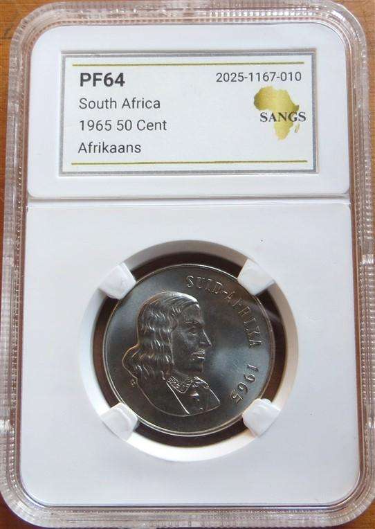 1965 RSA 50c Proof PF64 Afrikaans