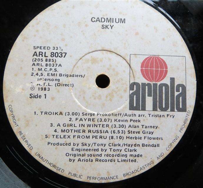 Vintage LP - Sky - Cadmium