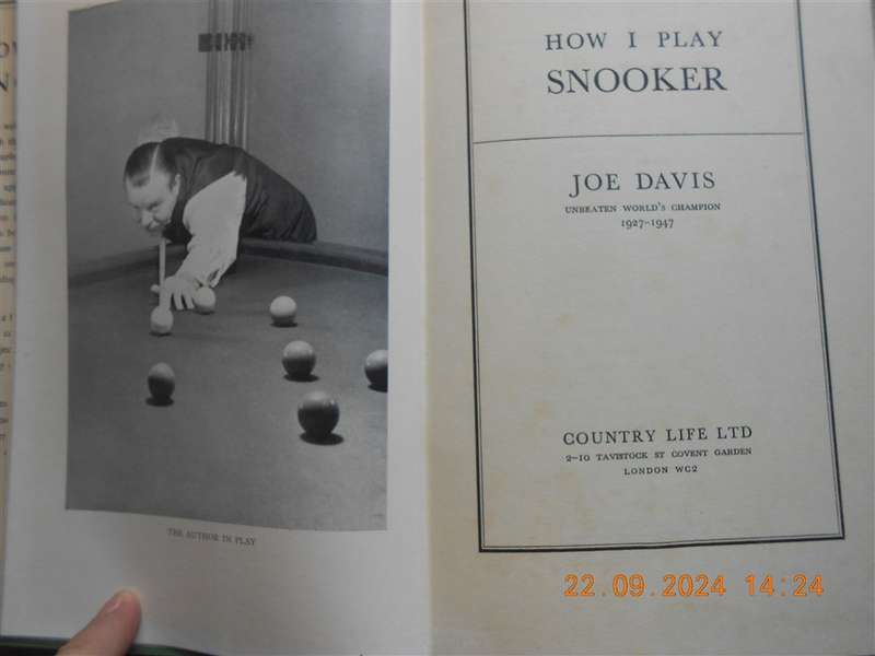How I play Snooker - Joe Davis - 1950 Hardcover
