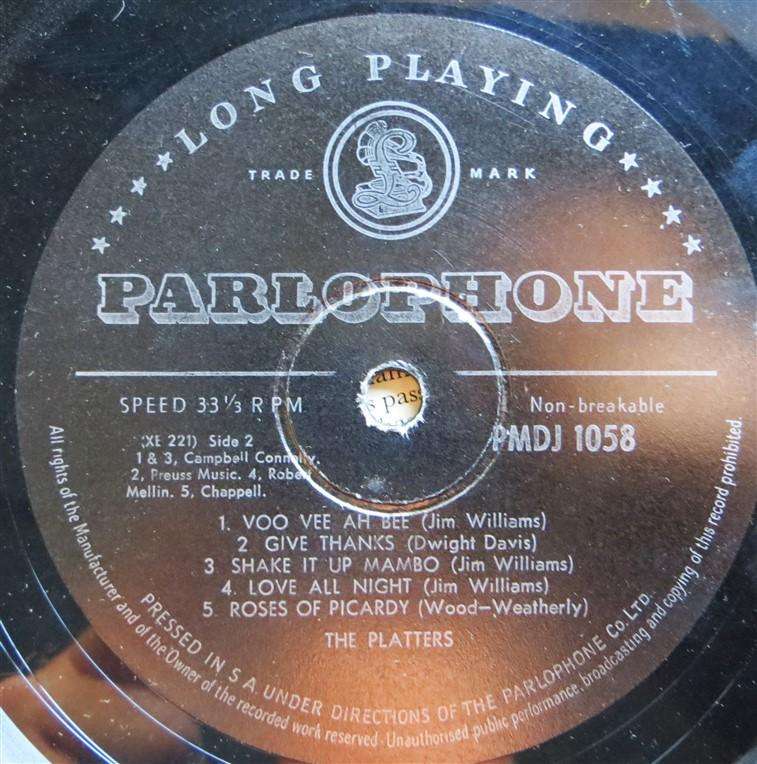 The Platters (1958) - PMDJ-1058 Vintage Vinyl LP