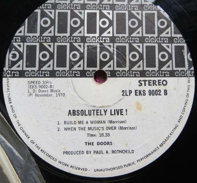 The Doors - Absolutely Live 2 x Vintage Vinyl LP - VG