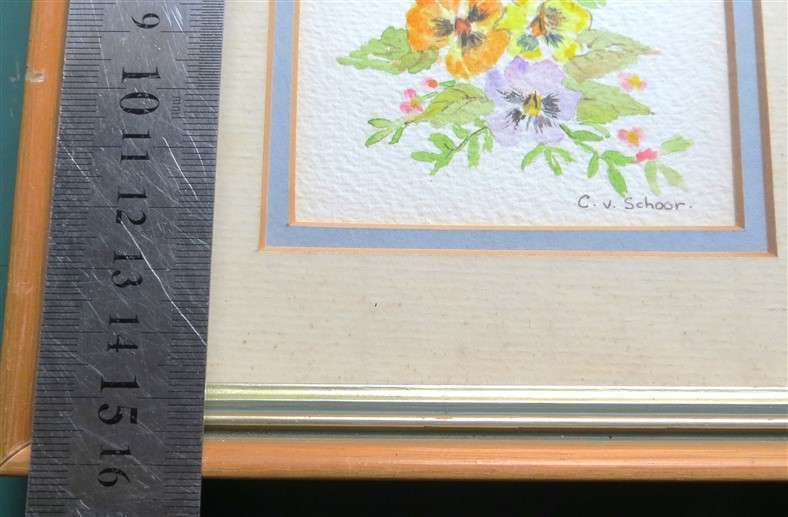 Original C.V Schoor - Framed Watercolour Painting