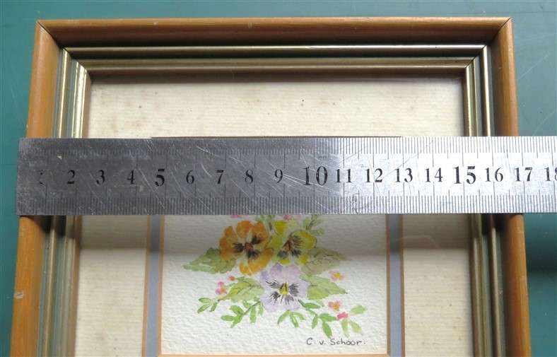 Original C.V Schoor - Framed Watercolour Painting