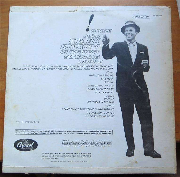 Sinatra's Swingin Session - Vintage Vinyl LP