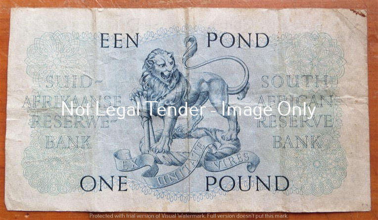 Nov 1948 De Kock One Pound Note B22 #324891