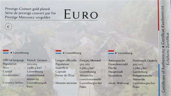 Luxembourg Euro Prestige Set - Gold Plated