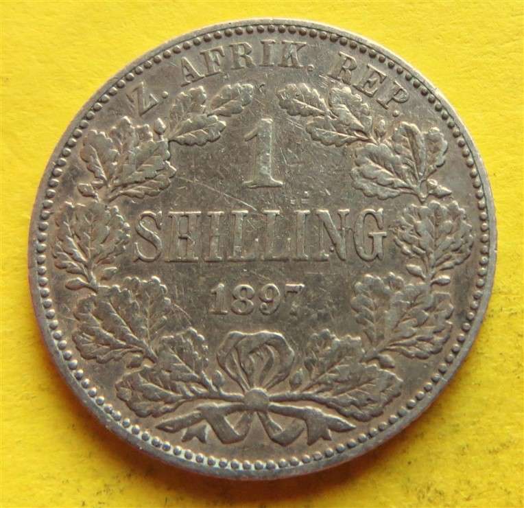 1897 ZAR 0.925 Silver 1/ Shilling Coin