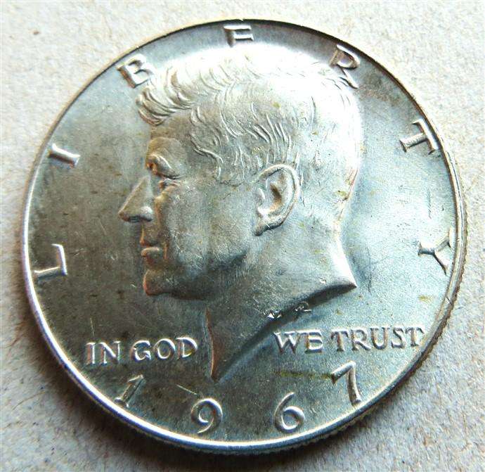 1967 USA Kennedy Half Dollar Silver Coin