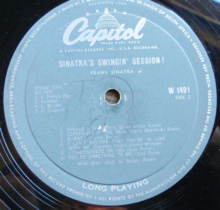 Sinatra's Swingin Session - Vintage Vinyl LP