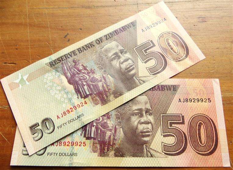 2 x Consecutive Reserve Bank of Zimbabwe - $50 Dollars - Harare 2020