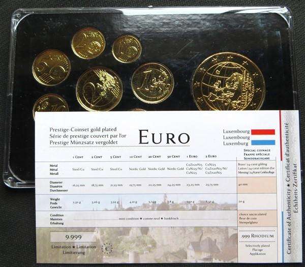 Luxembourg Euro Prestige Set - Gold Plated