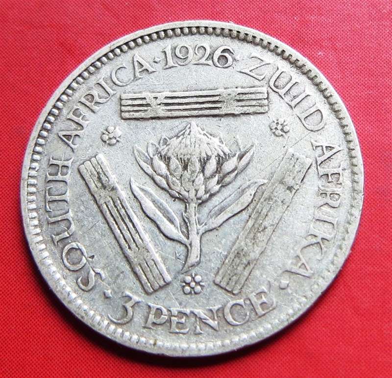 1926 SA Union Tiekie 3d Silver