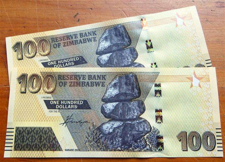 2 x Consecutive Reserve Bank of Zimbabwe - $100 Dollars - Harare 2020