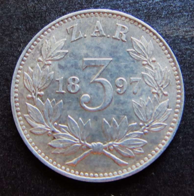1897 ZAR 3d Tiekie Silver 0.925