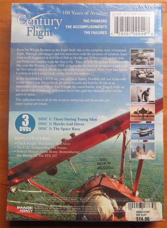 A Century of Flight 3 x Disc DVD Set - Sealed
