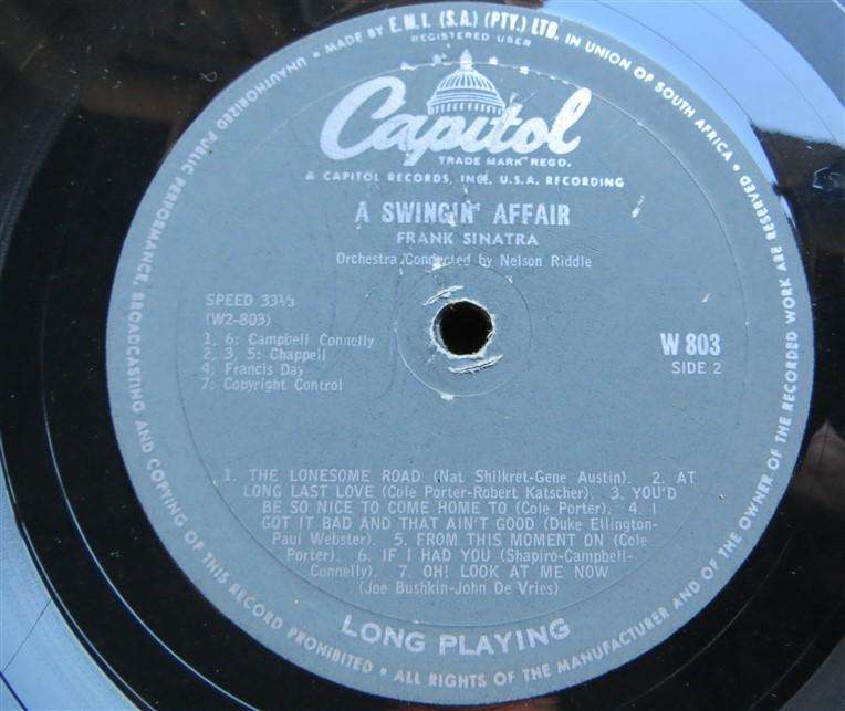 Frank Sinatra - A Swingin Affair - Vintage Vinyl LP