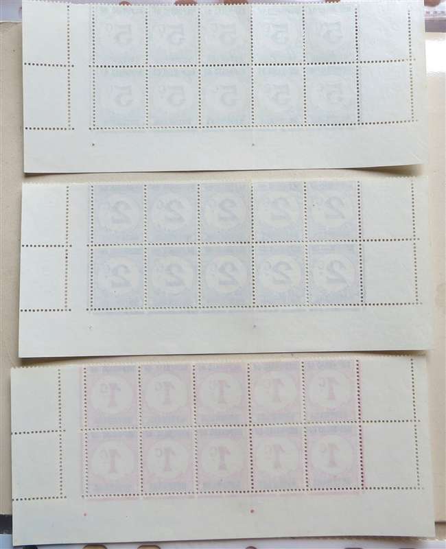 3 x Botswana Postage Due Blocks of 10