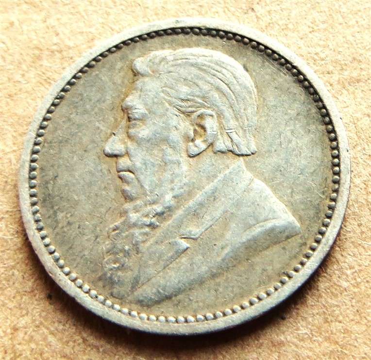 ZAR 1892 Three Pence 3d Silver