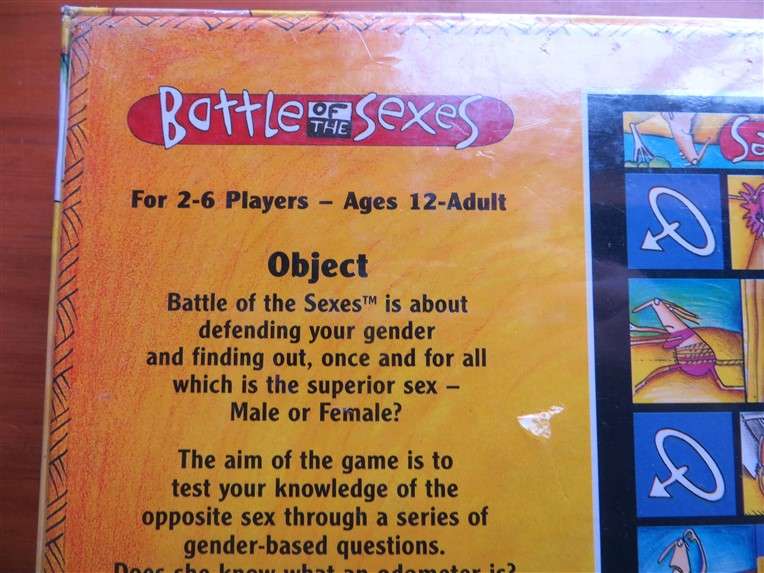Battle of the Sexes Board Game - Still Sealed - University Games