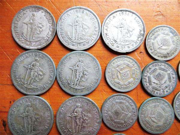 23 x SA Union Coins Silver 69.8gr - 1 Bid for All