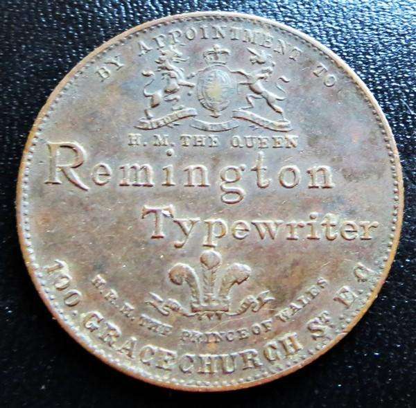 1896 Four Generations of the Royal Family - Remington Typewriters Medallion