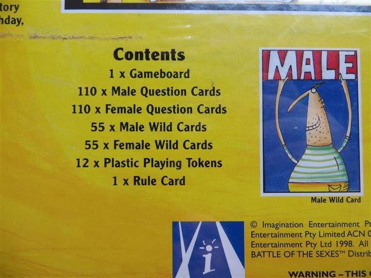 Battle of the Sexes Board Game - Still Sealed - University Games