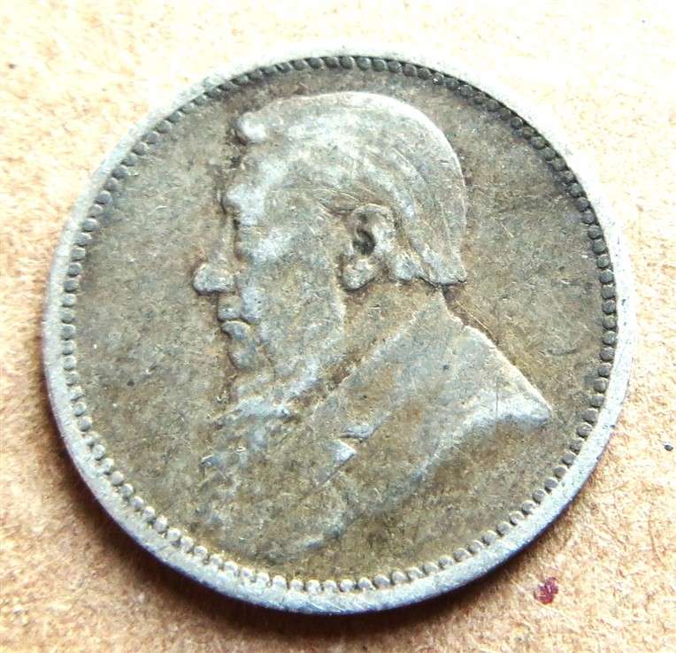 ZAR 1896 Three Pence 3d Silver